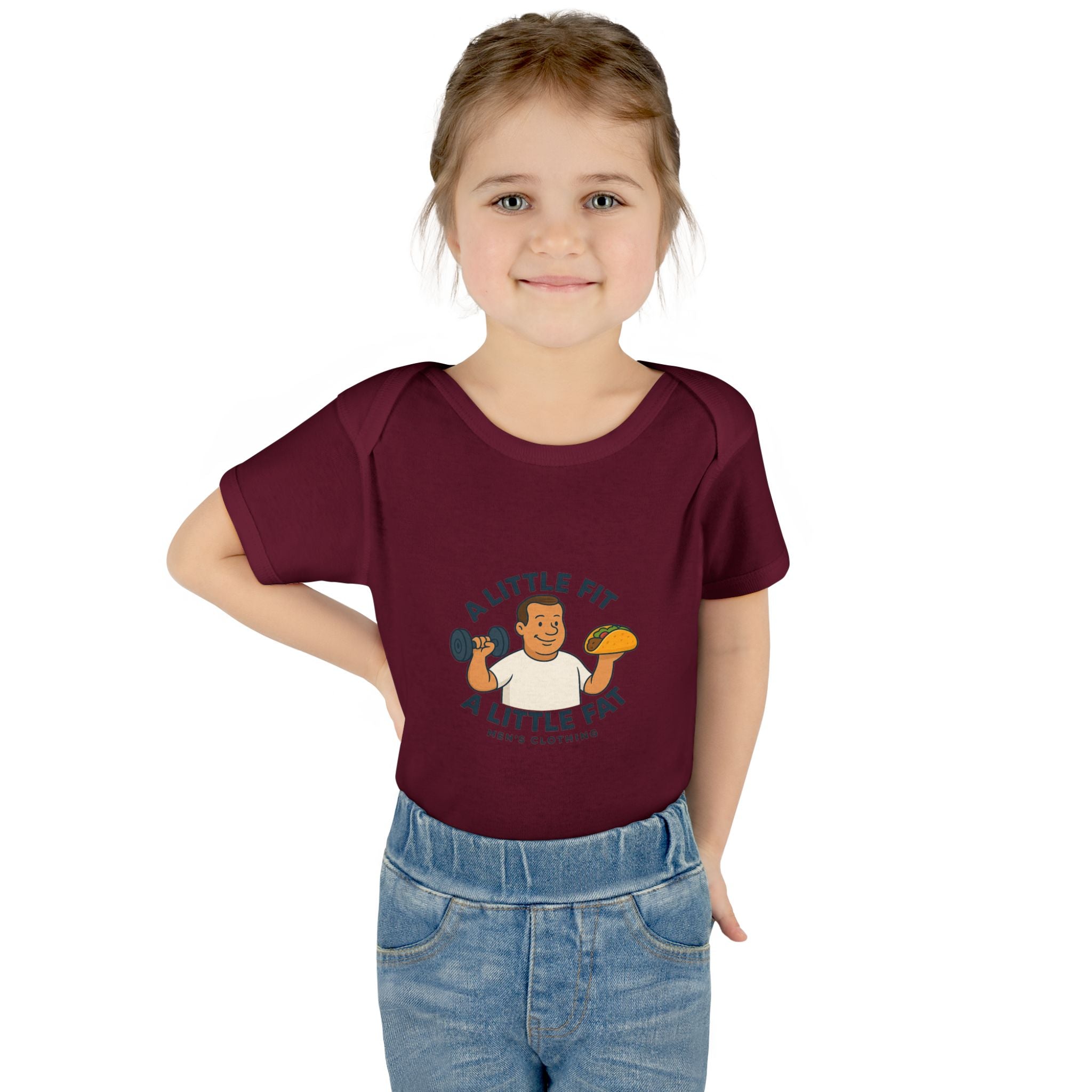 Infant Baby Bodysuit - A Little Fit A Little Fat, Cute Baby Gift, Funny Infant Clothes, Baby Shower Present, Newborn Outfit