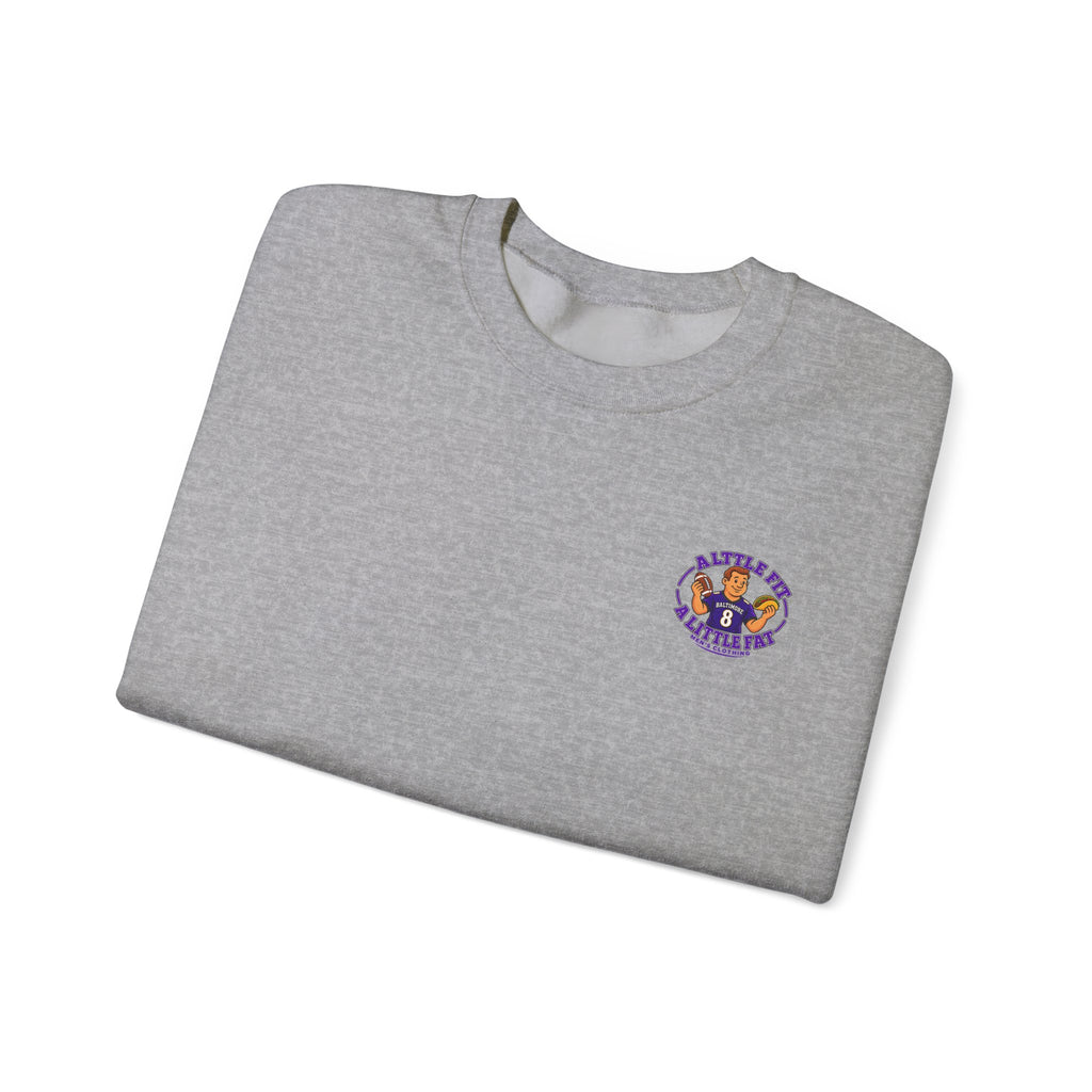 Crewneck Sweatshirt — “A Little Fit A Little Fat” Football Fan Graphic