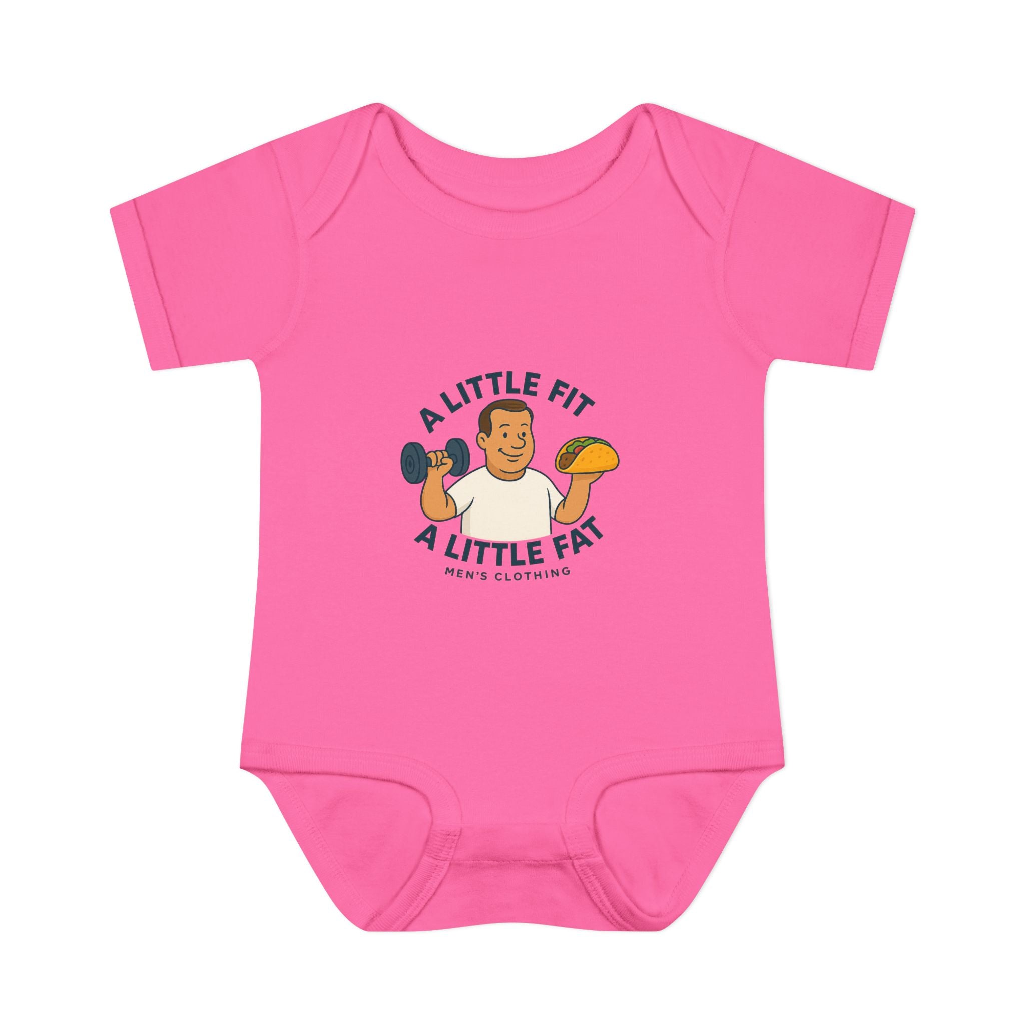 Infant Baby Bodysuit - A Little Fit A Little Fat, Cute Baby Gift, Funny Infant Clothes, Baby Shower Present, Newborn Outfit