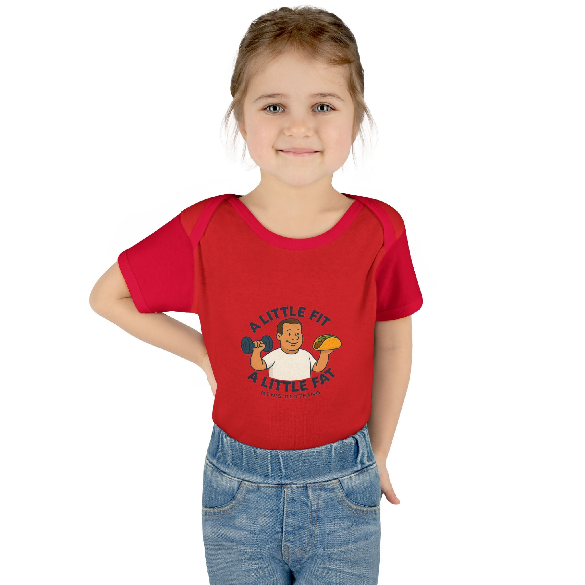 Infant Baby Bodysuit - A Little Fit A Little Fat, Cute Baby Gift, Funny Infant Clothes, Baby Shower Present, Newborn Outfit