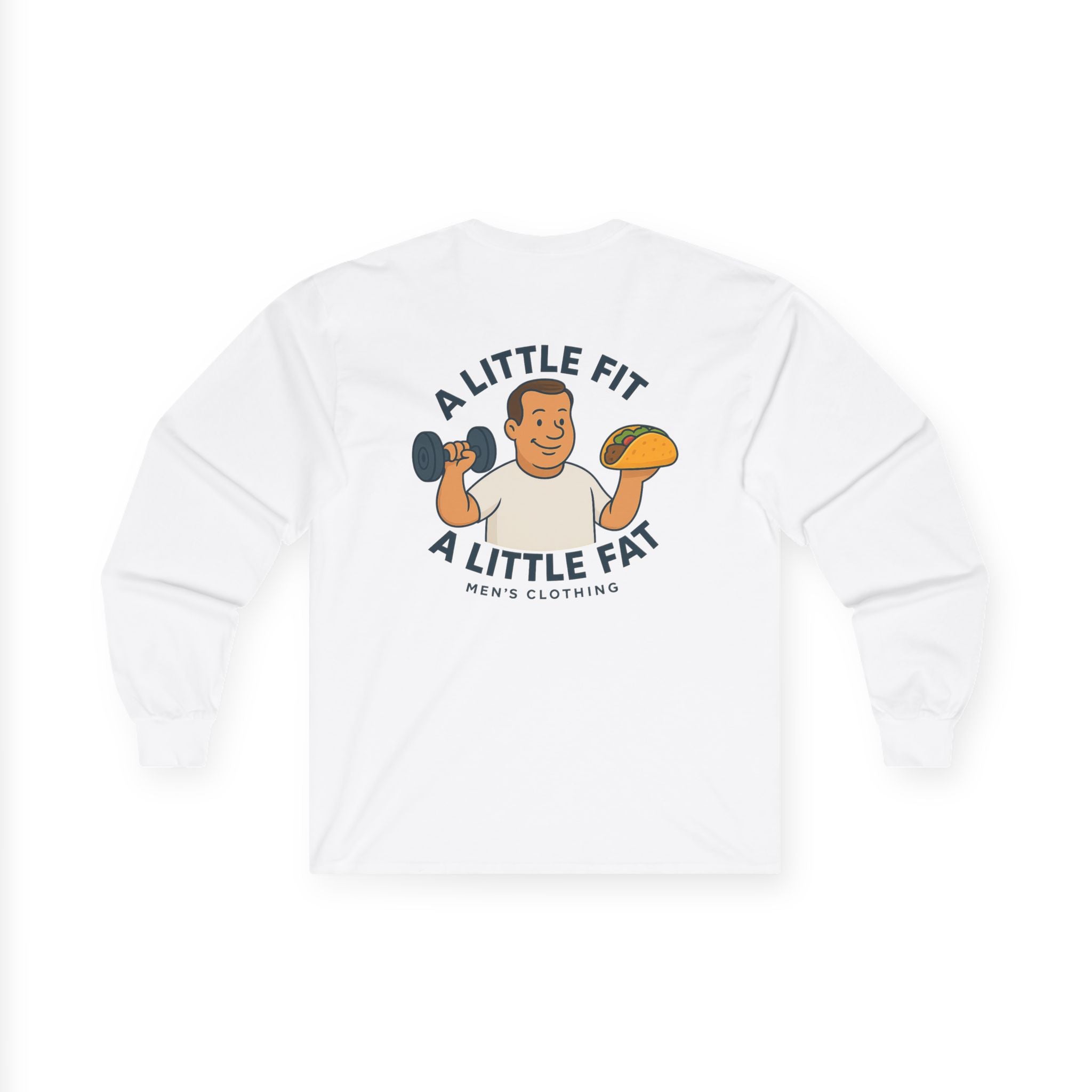 Funny Gym Tee Long Sleeve Little Fit, Little Fat