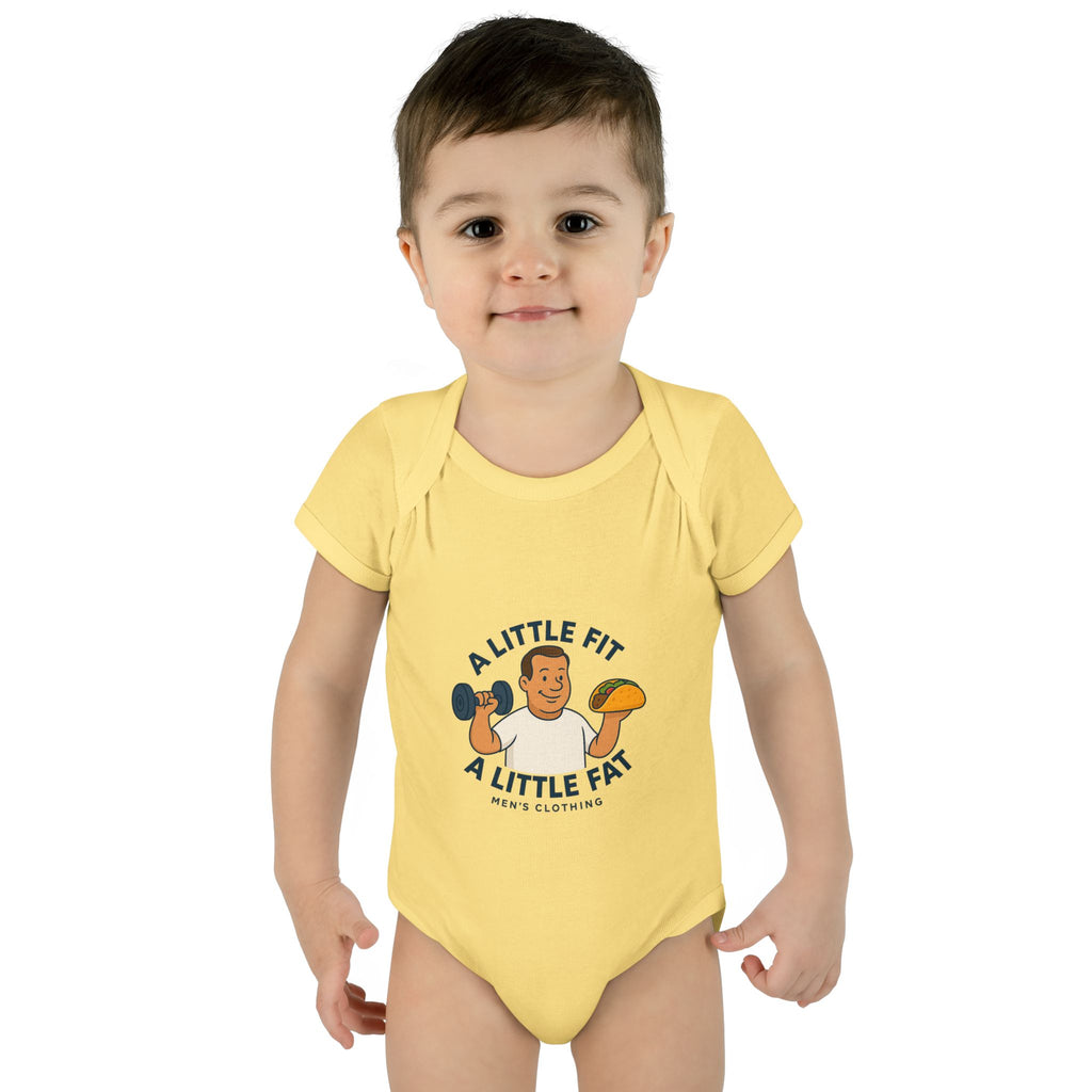 Infant Baby Bodysuit - A Little Fit A Little Fat, Cute Baby Gift, Funny Infant Clothes, Baby Shower Present, Newborn Outfit
