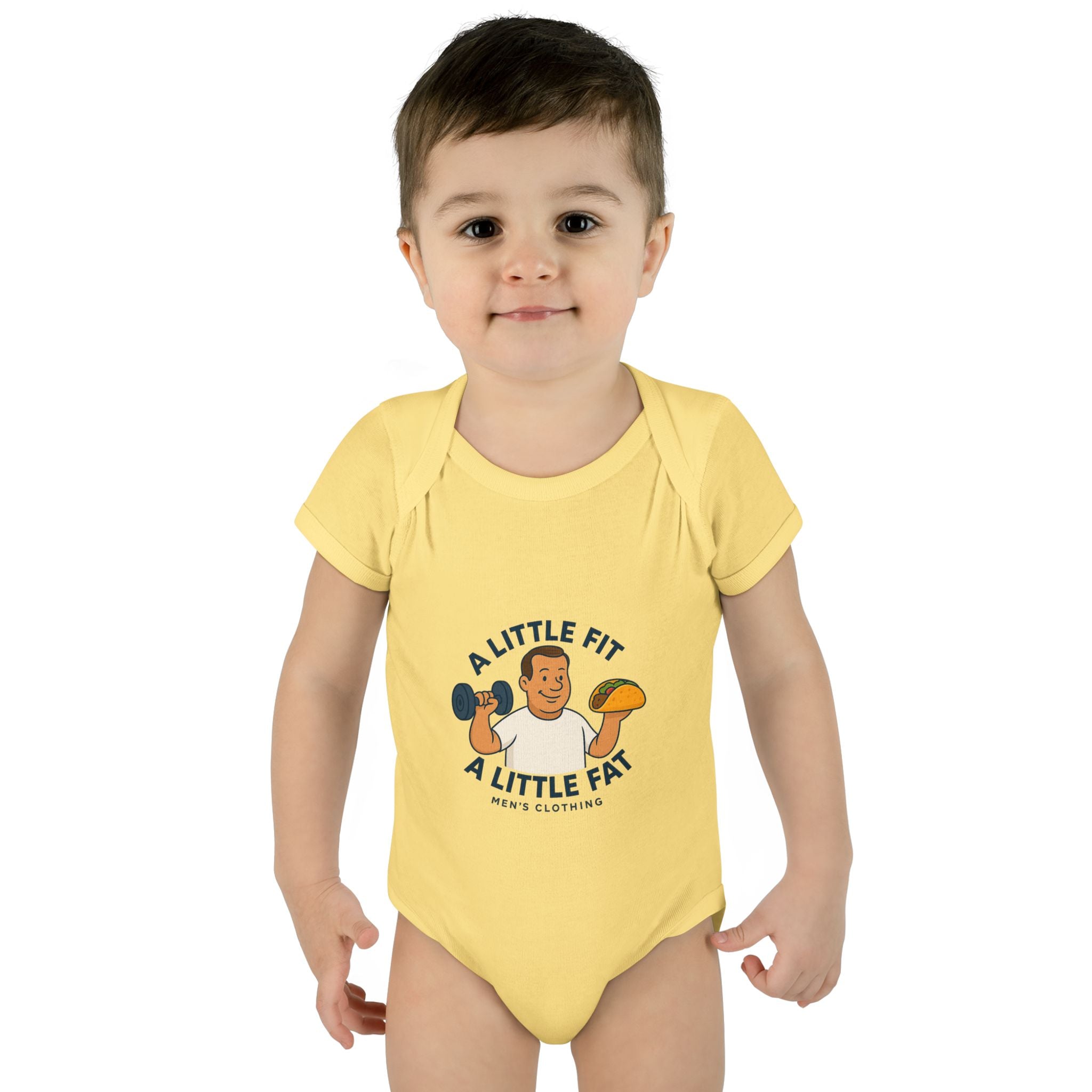 Infant Baby Bodysuit - A Little Fit A Little Fat, Cute Baby Gift, Funny Infant Clothes, Baby Shower Present, Newborn Outfit