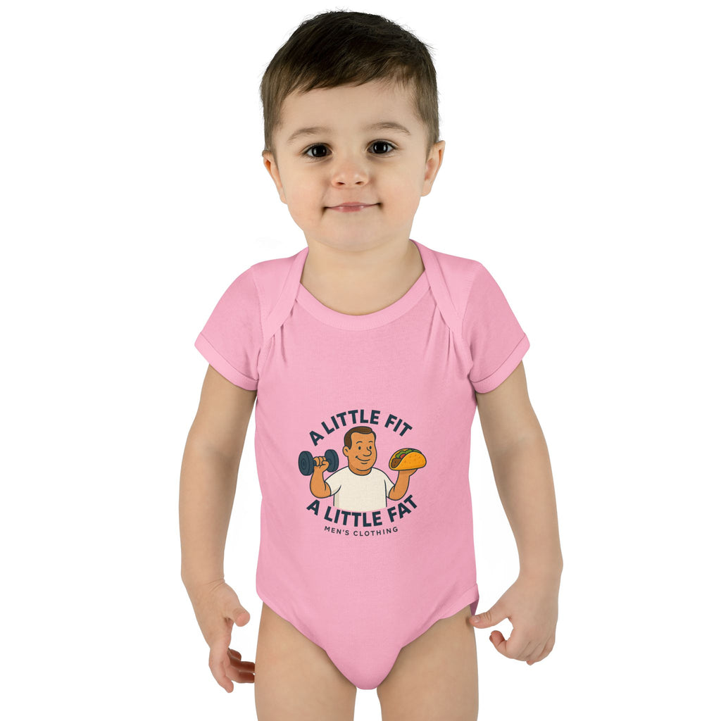Infant Baby Bodysuit - A Little Fit A Little Fat, Cute Baby Gift, Funny Infant Clothes, Baby Shower Present, Newborn Outfit