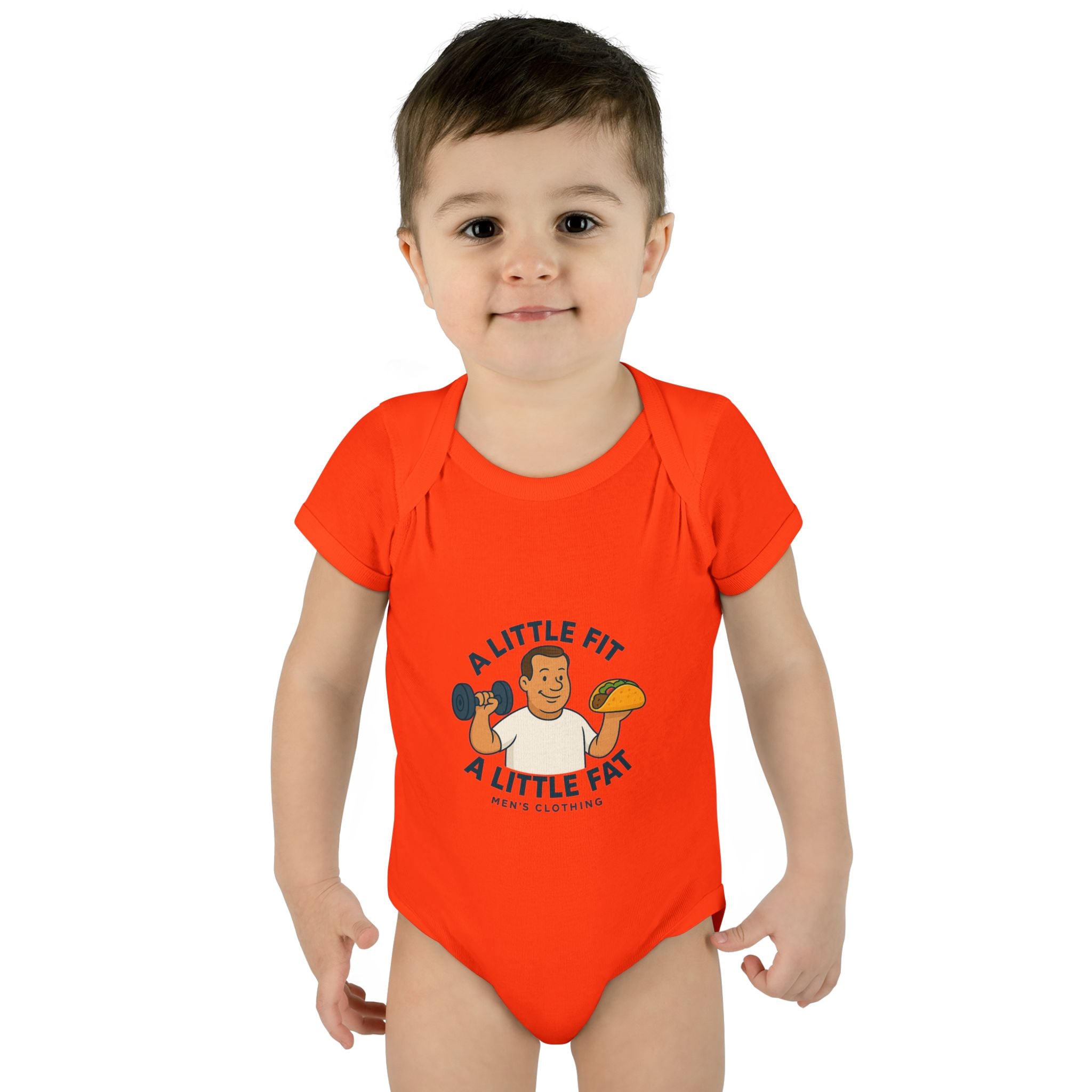 Infant Baby Bodysuit - A Little Fit A Little Fat, Cute Baby Gift, Funny Infant Clothes, Baby Shower Present, Newborn Outfit