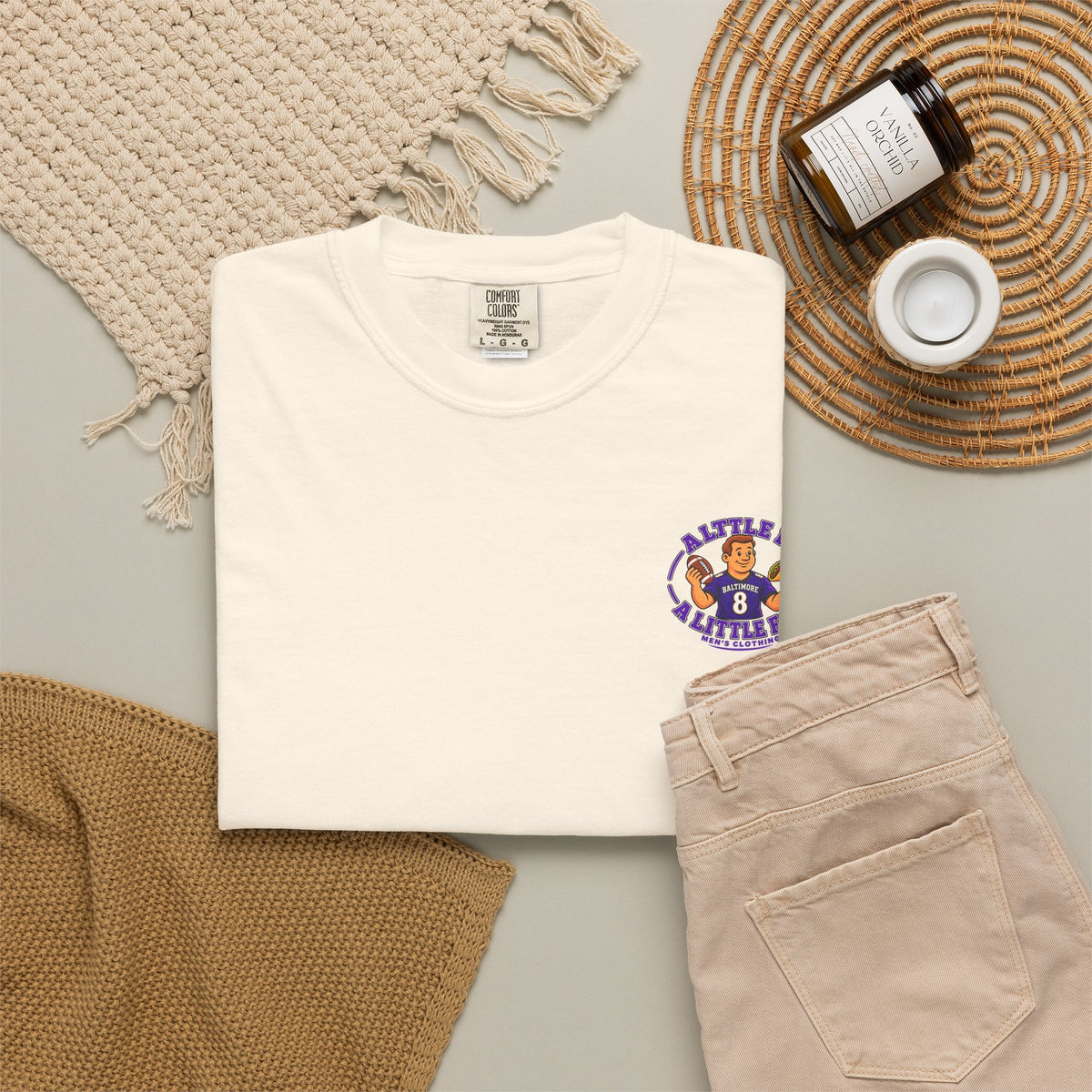 Pocket Graphic T-Shirt — "A Little Bit of Heaven" Bear Design