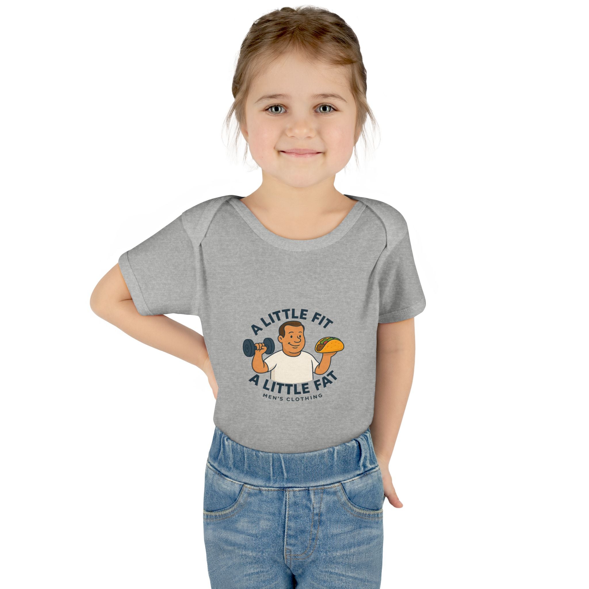 Infant Baby Bodysuit - A Little Fit A Little Fat, Cute Baby Gift, Funny Infant Clothes, Baby Shower Present, Newborn Outfit