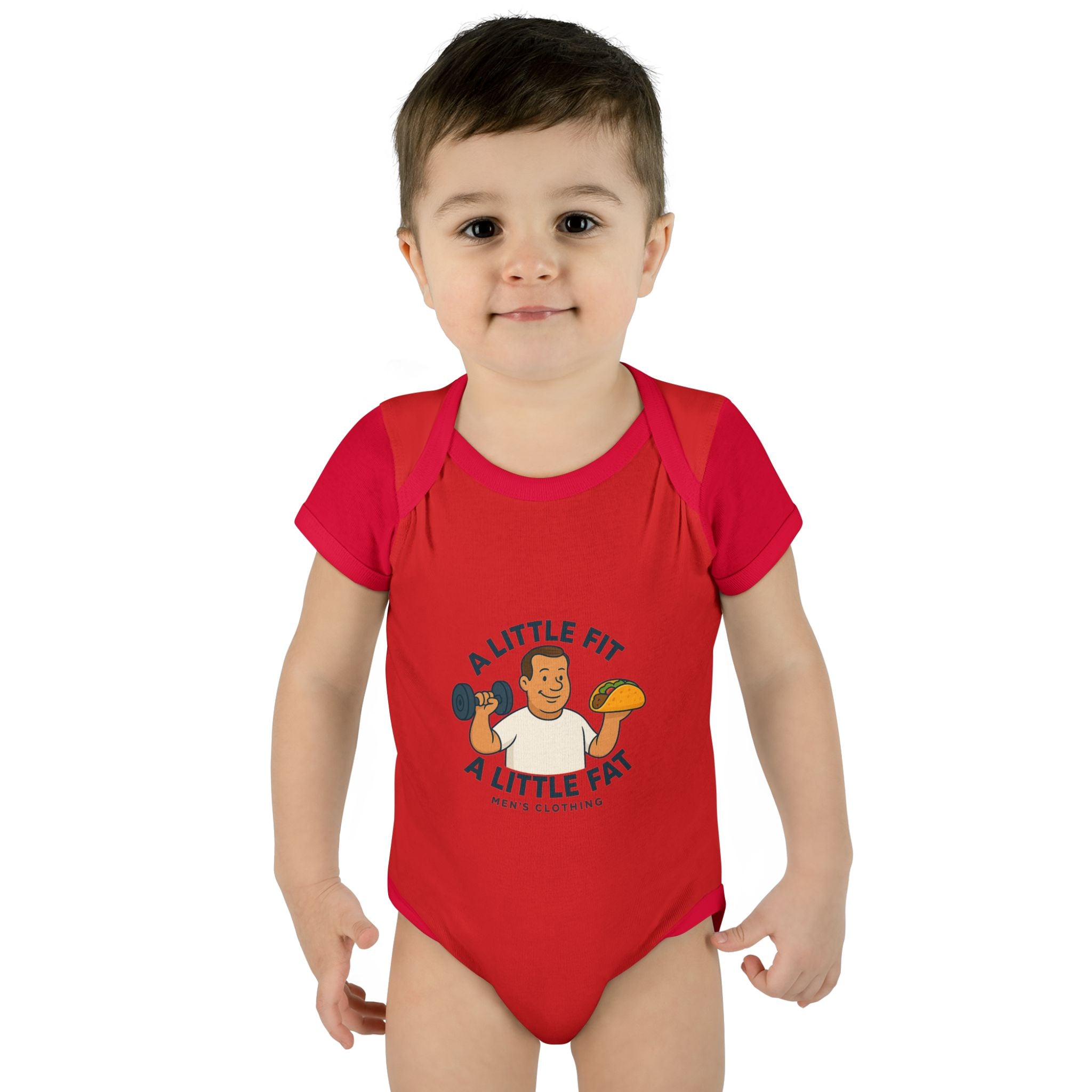 Infant Baby Bodysuit - A Little Fit A Little Fat, Cute Baby Gift, Funny Infant Clothes, Baby Shower Present, Newborn Outfit
