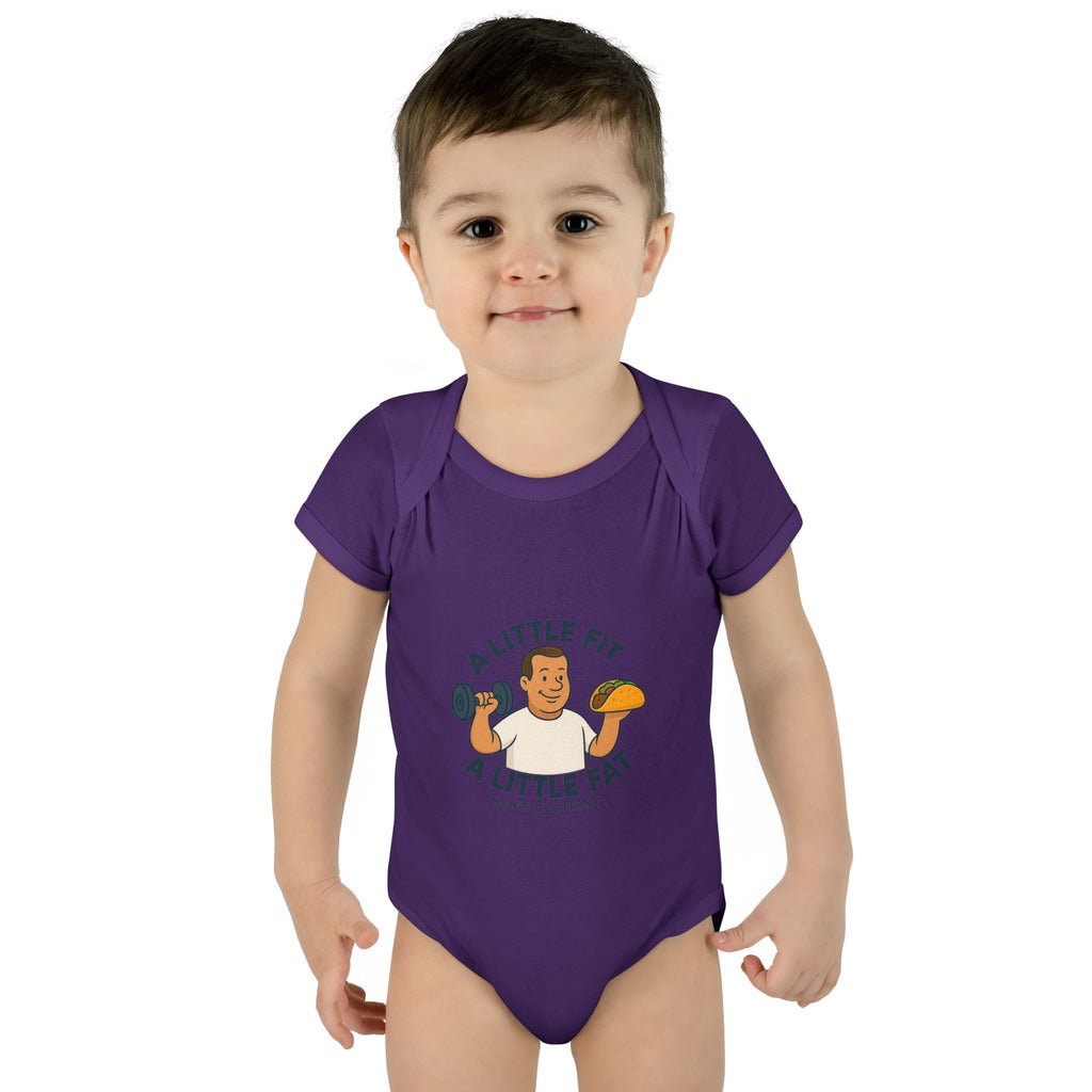 Infant Baby Bodysuit - A Little Fit A Little Fat, Cute Baby Gift, Funny Infant Clothes, Baby Shower Present, Newborn Outfit