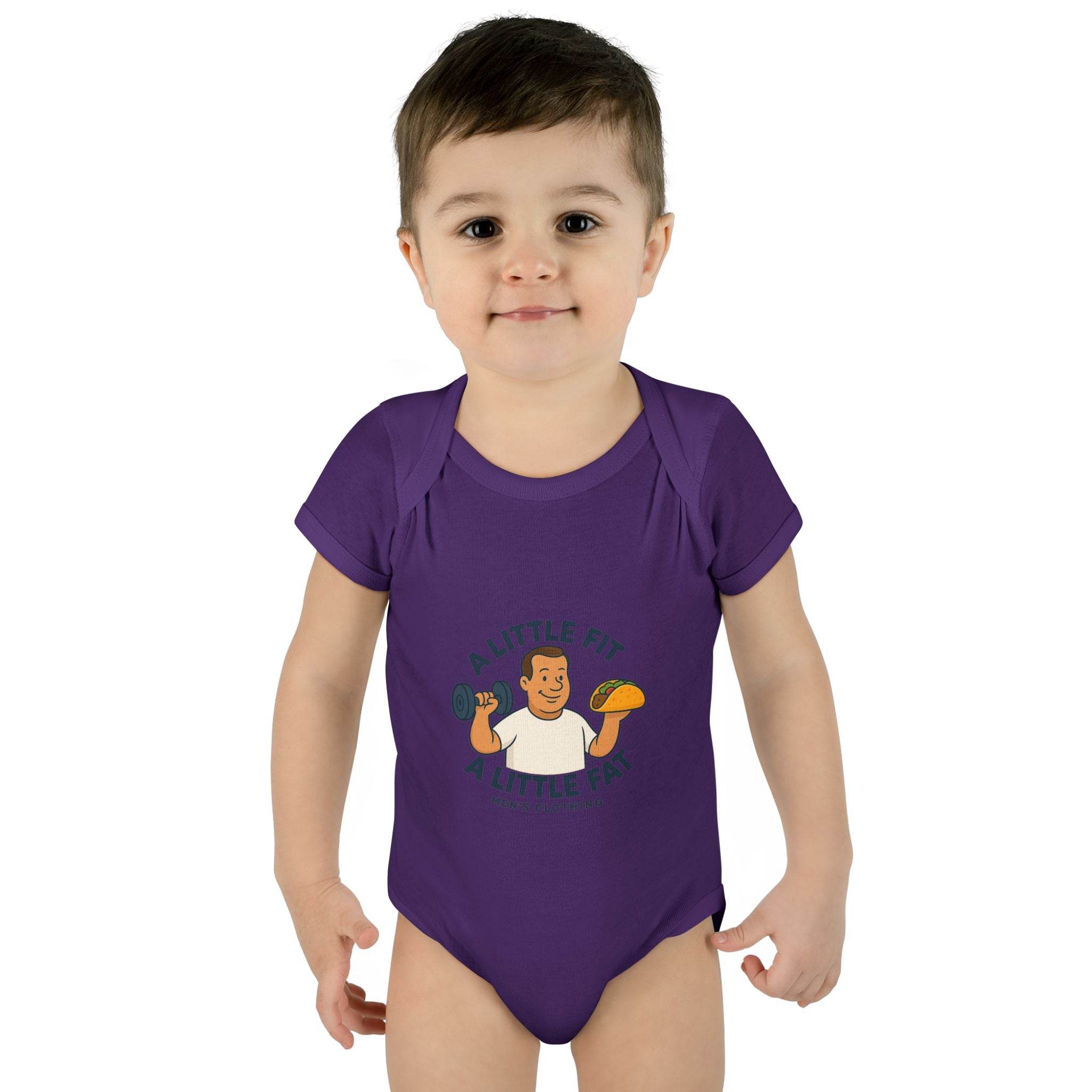 Infant Baby Bodysuit - A Little Fit A Little Fat, Cute Baby Gift, Funny Infant Clothes, Baby Shower Present, Newborn Outfit