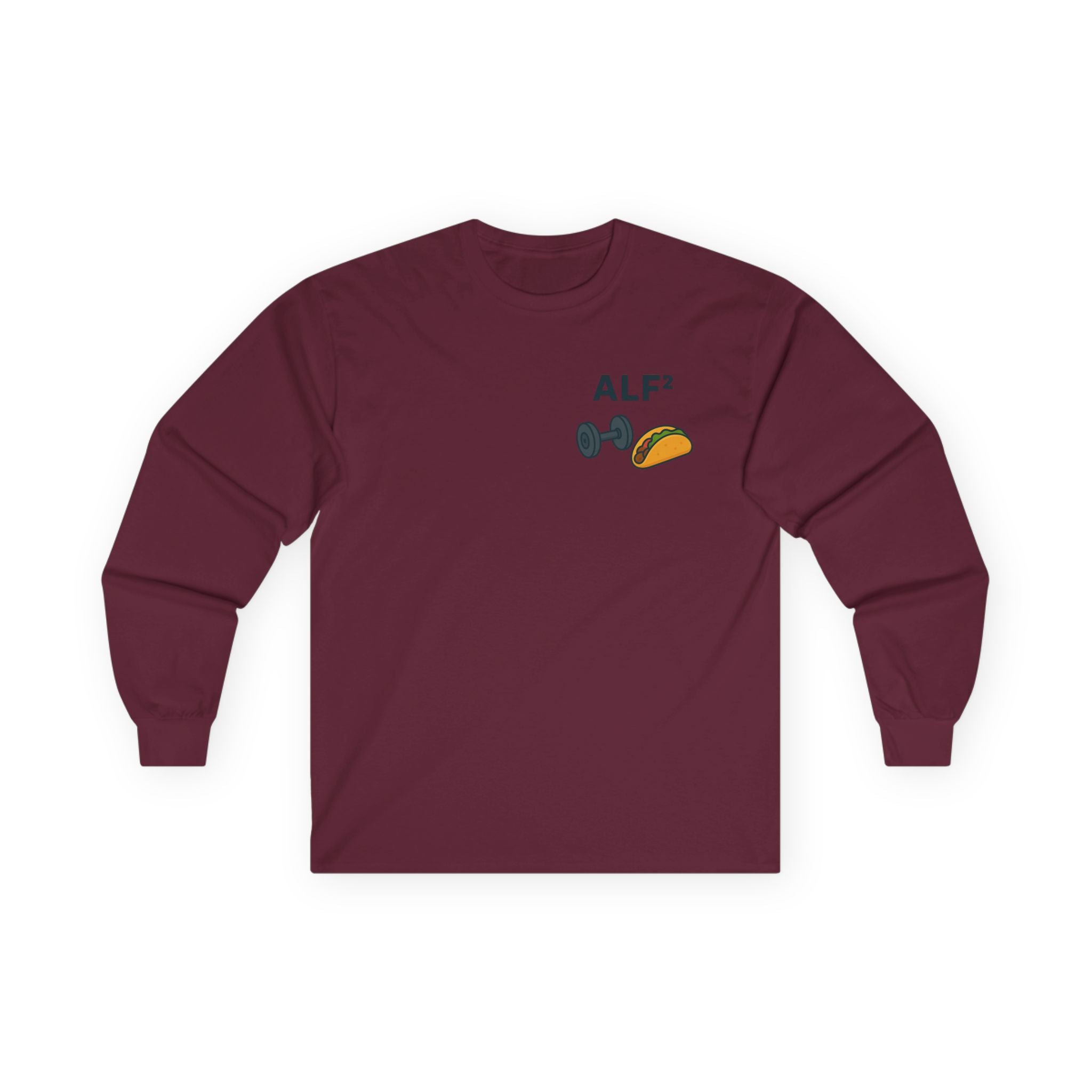 Funny Gym Tee Long Sleeve Little Fit, Little Fat
