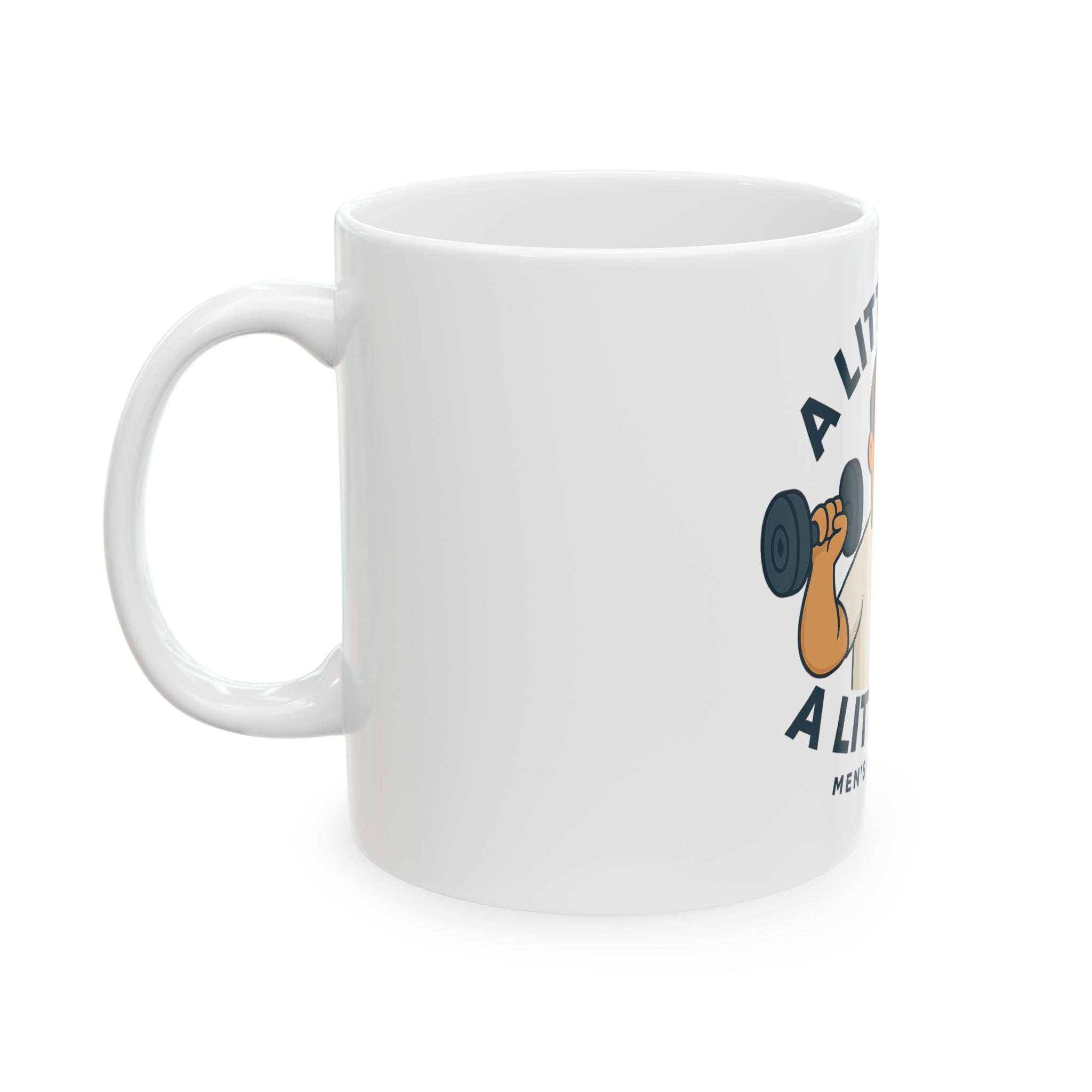 Funny Gym Mug - A Little Fit A Little Fat, Workout Coffee Cup, Fitness Gifts, Humor Mug for Men, Motivational Mugs