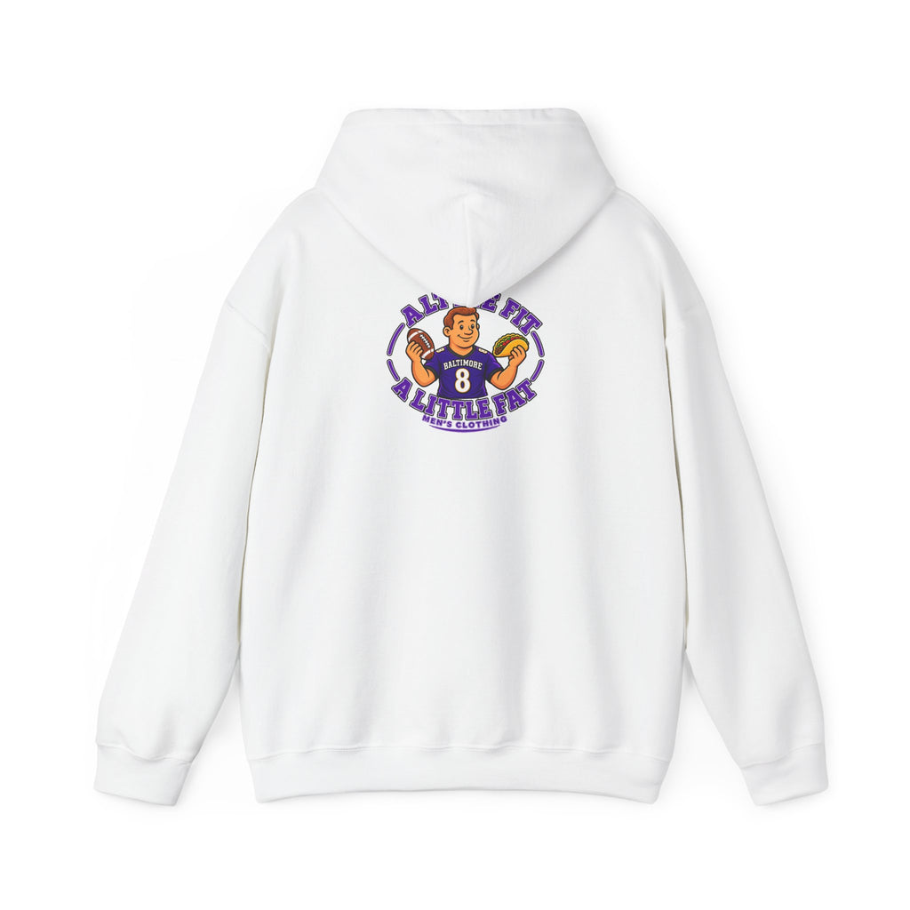 Football Hoodie — "A Little Fit A Little Fat" Game Day Graphic