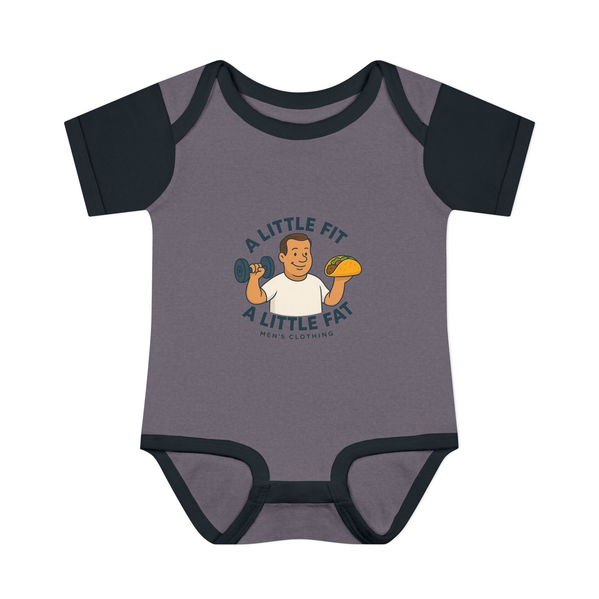 Infant Baby Bodysuit - A Little Fit A Little Fat, Cute Baby Gift, Funny Infant Clothes, Baby Shower Present, Newborn Outfit
