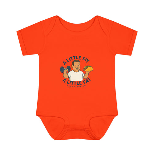 Infant Baby Bodysuit - A Little Fit A Little Fat, Cute Baby Gift, Funny Infant Clothes, Baby Shower Present, Newborn Outfit