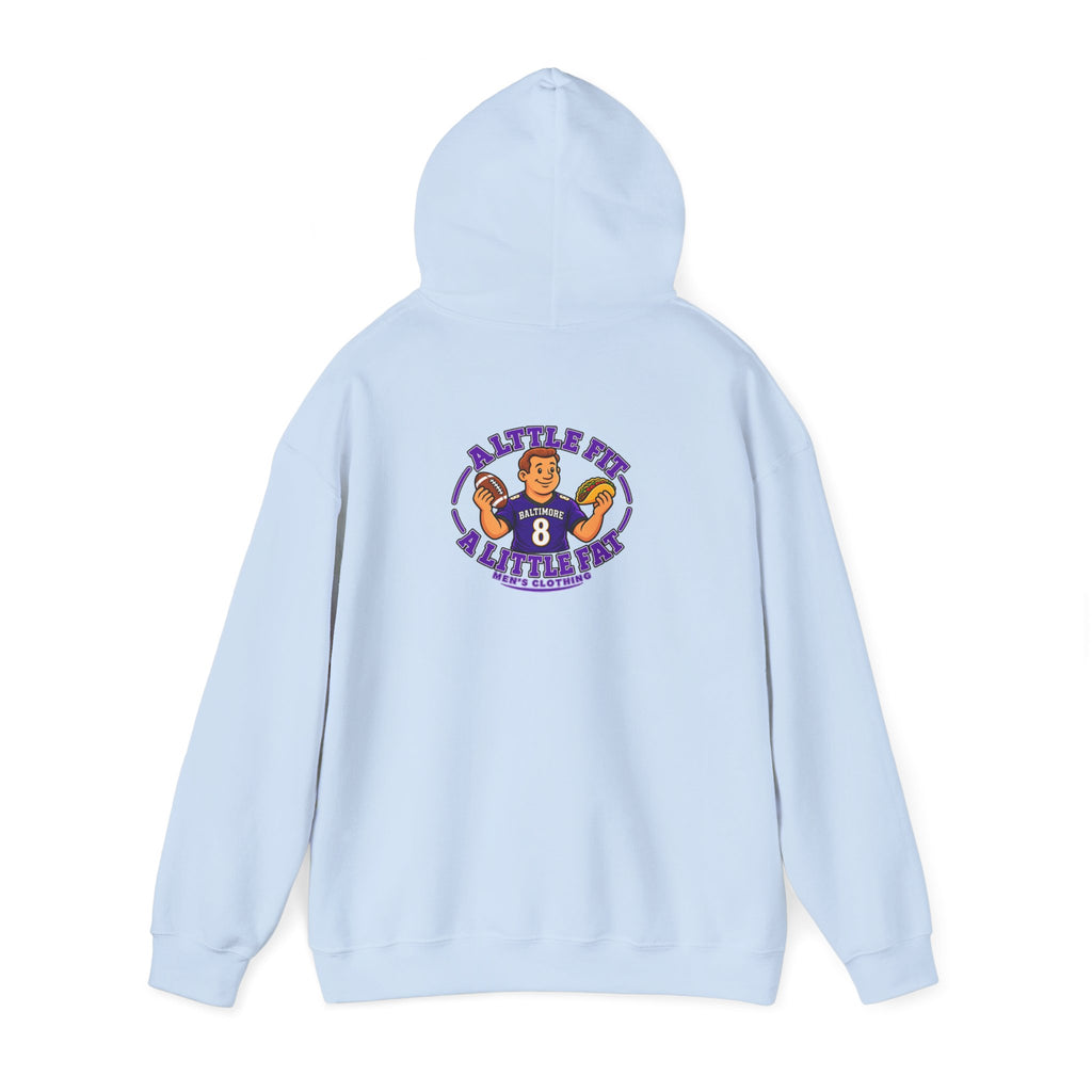 Football Hoodie — "A Little Fit A Little Fat" Game Day Graphic